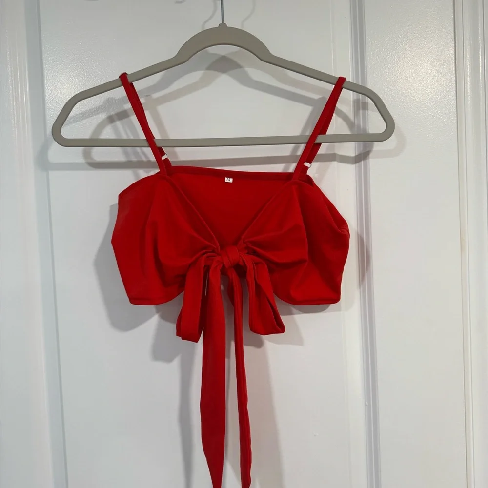 Red Ruffle Two-Piece Set - Picture 2 of 3